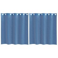Пердета от воал с втулки, 2 бр, кралско синьо