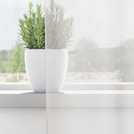 Пердета от воал с втулки, 2 бр, бяло