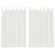 Пердета от воал с прът джобове, 2 бр, бяло