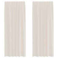 Пердета от воал с горна част, 2 бр, кремаво