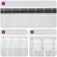 Пердета от воал с горна част, 2 бр, кафяво