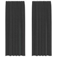 Пердета от воал с горна част, 2 бр, черно