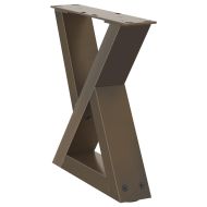 Крака за масичка за кафе, 2 бр., естествена стомана, 30 x (30-31,3) см, стомана