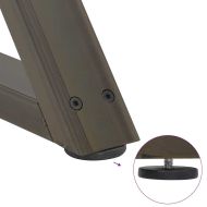 Крака за масичка за кафе, 2 бр., естествена стомана, 30 x (30-31,3) см, стомана