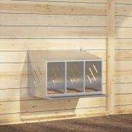 Кутия за гнездене на пилета с 3 отделения, галванизиран