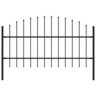 Градинска ограда Woerden с връх тип копие, стомана, 170x100 см, черна