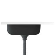 Кухненска мивка с отцедник, сребристо, 600x600x155 мм, инокс