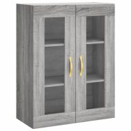 Висок шкаф, сив сонома, 69,5x34x180 см, инженерно дърво