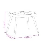 Релаксиращ стол с табуретка, черен, плат