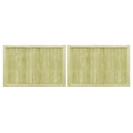 Градински порти, 2 бр, импрегниран бор, 300x100 см