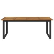 Градинска маса с U-образни крака 200x90x75 см масивна акация