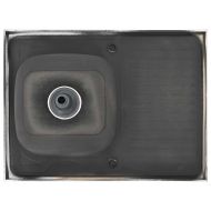 Кухненска мивка с отцедник, сребристо, 800x600x155 мм, инокс