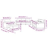 Комплект дивани 4 части с възглавнички тъмносив плат микрофибър