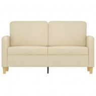 2-местен диван, кремав, 120 см, текстил