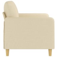 2-местен диван, кремав, 120 см, текстил