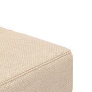 2-местно разтегателно канапе с две възглавници кремаво текстил