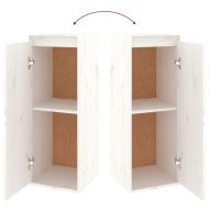 ТВ шкафове, 4 бр, бели, бор масив