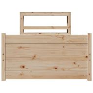 Рамка за легло с табла, 75x190 см, борово дърво масив