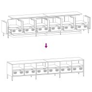 ТВ шкаф маслиненозелен 202x39x43,5 см студеновалцувана стомана