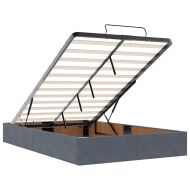 Османска рамка за легло без матрак, тъмносива, 120x200см кадифе