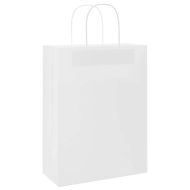 Хартиени торбички 50 бр с дръжки бели 32x22x28 см