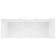 Хартиени торбички 250 бр с дръжки бели 45x17x48 см