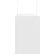 Хартиени торбички 250 бр с дръжки бели 26x17x25 см
