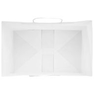 Хартиени торбички 250 бр с дръжки бели 26x17x25 см