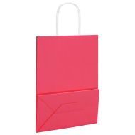 Хартиени торбички 250 бр с дръжки розови 21x11x28 см