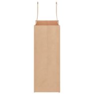 Хартиени торбички 50 бр с дръжки кафяви 21x11x28 см