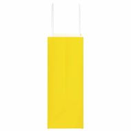 Хартиени торбички 250 бр с дръжки жълти 21x11x28 см