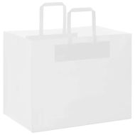 Хартиени торбички 250 бр с дръжки бели 32x22x24 см