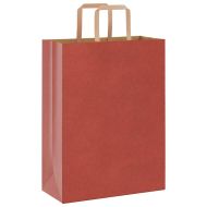 Хартиени торбички 250 бр с дръжки червени 26x12x35 см