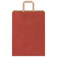 Хартиени торбички 250 бр с дръжки червени 26x12x35 см