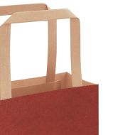 Хартиени торбички 250 бр с дръжки червени 26x12x35 см