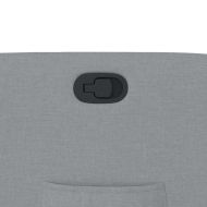 Изправящ реклайнер стол, светлосив, текстил