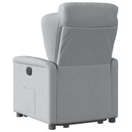 Изправящ реклайнер стол, светлосив, текстил