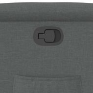 Изправящ реклайнер стол, тъмносив, текстил