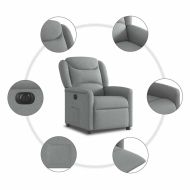 Електрически наклоняем стол, светлосив, текстил