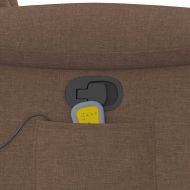 Масажен наклоняем стол, кафяв, текстил