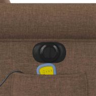 Електрически масажен реклайнер стол, кафяв, текстил