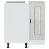 Кухненски ъглов шкаф, "Kalmar", бетонно сив, инженерно дърво