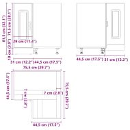 Кухненски ъглов шкаф, "Kalmar", бетонно сив, инженерно дърво