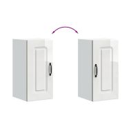 Кухненски стенен шкаф, Kalmar, бял гланц, инженерно дърво