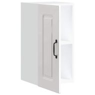 Кухненски стенен шкаф, Kalmar, бял гланц, инженерно дърво