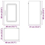 Кухненски стенен шкаф, Kalmar, бетонно сив, инженерно дърво