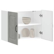 Кухненски стенен шкаф, Kalmar, бетонно сив, инженерно дърво