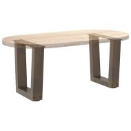 Крака за масичка за кафе, V-образни, 2 бр., естествена стомана, 30 x (30-31,3) см, стомана