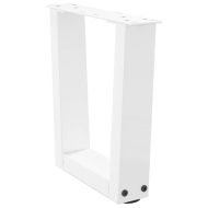 Крака за масичка за кафе, V-образни, 2 бр., бели, 30 x (30-31,3) см, стомана