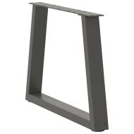 Крака за масичка за кафе, V-образна, 2 бр., антрацит, 70 x (42-43,3) см, стомана